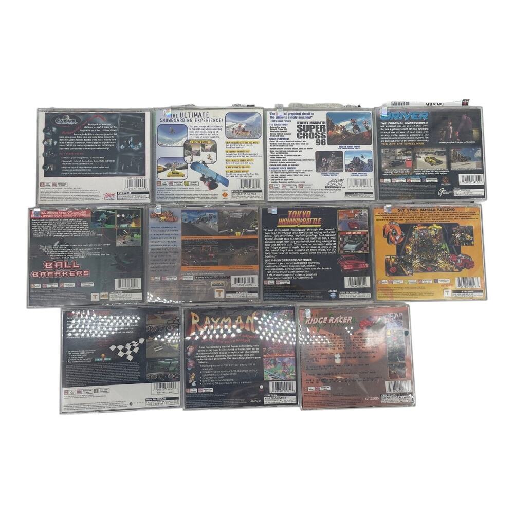 Sony PS1 PlayStation Game Lot Rayman Driver Casper Ridge Racer - Picture 2 of 2